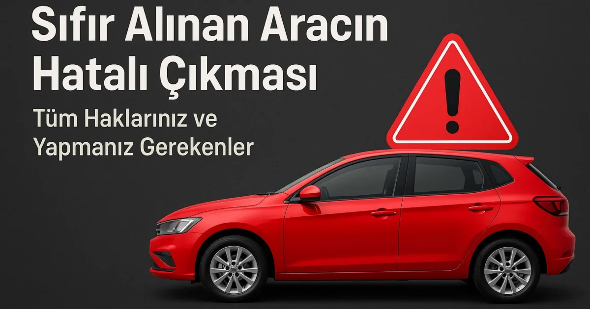 sıfır alınan aracın hatalı çıkması